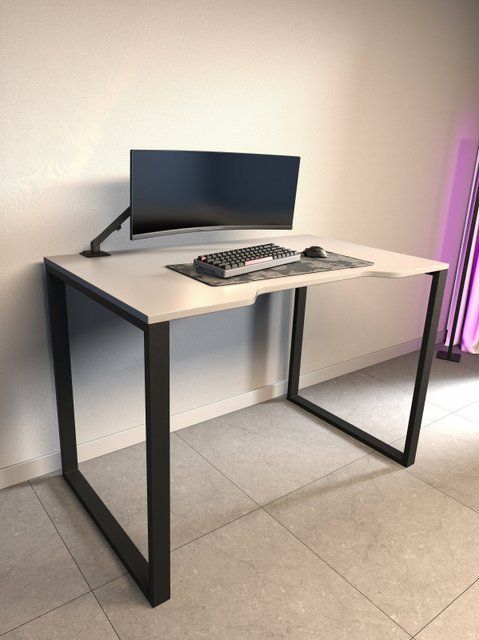 Геймерський стіл N GAMING M 100&times;60 см &mdash; Білий NA92 фото