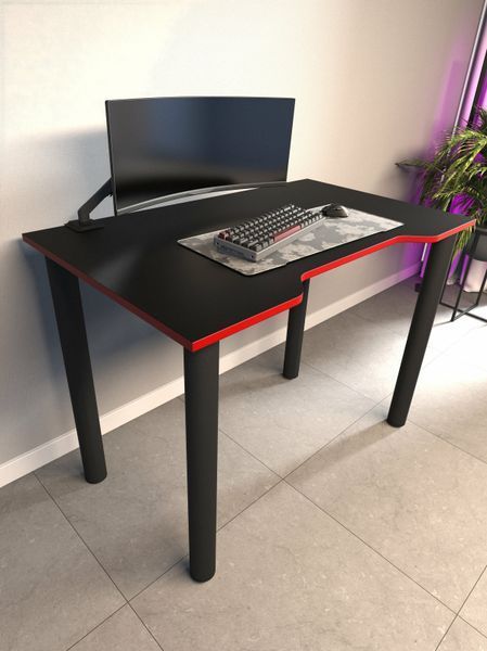Геймерський стіл X GAMING 100&times;60 см &mdash; Чорний з червоним NA74 фото